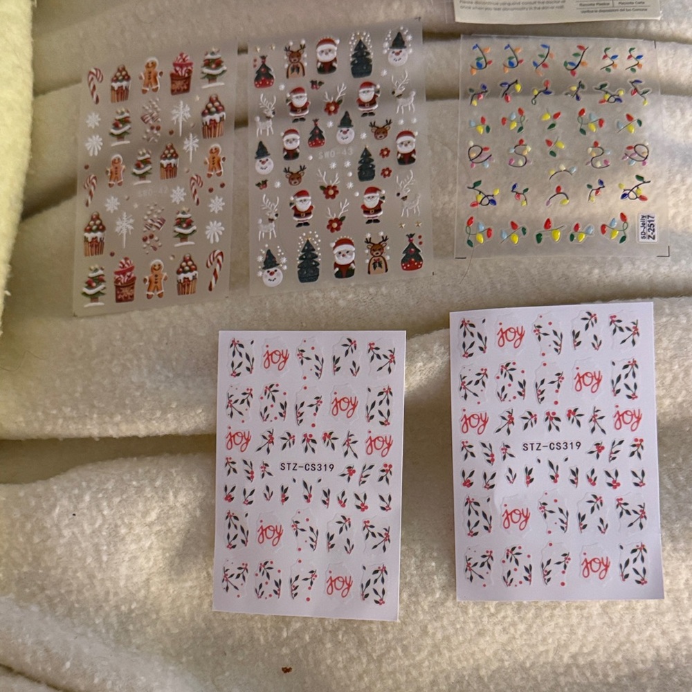 Festive Nail Art Stickers Set